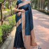 Peacock Green Soft Silk Pallu Saree