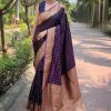 Purple Soft Silk Pallu Saree