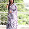 Light Purple Soft Silk Digital Saree
