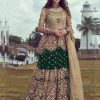 Green Net Coding sequence Embroidery Lehenga Choli