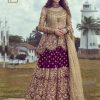 Purple Net Coding sequence Embroidery Lehenga Choli