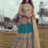 Royal Blue Net Coding sequence Embroidery Lehenga Choli