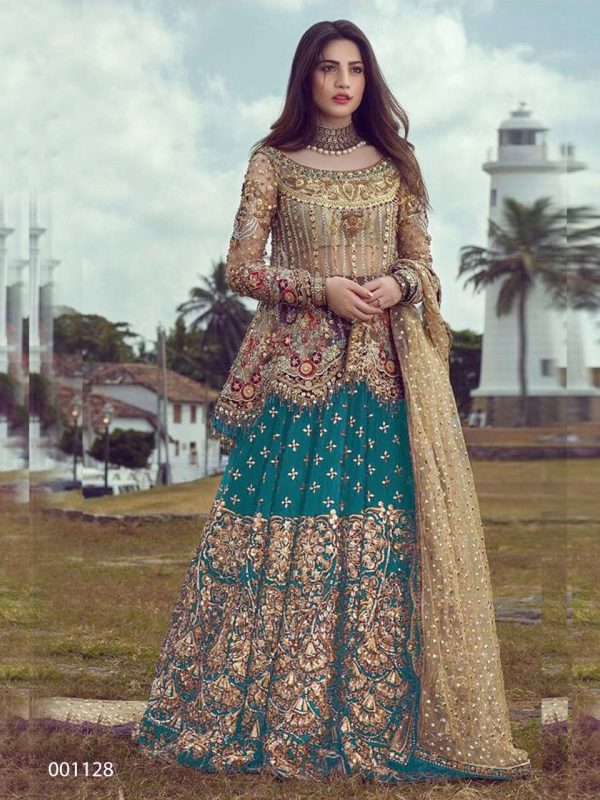 Fine Royal Blue Heavy Net Coding sequence Embroidery Lehenga Choli