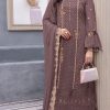 Light Coffee Georgette Embroidery Salwar Suit