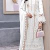 White Heavy Georgette Embroidery Salwar Suit