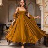 Coffee Heavy Faux Georgette Fully Flair Salwar Suit