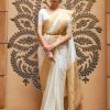 Off White Soft Pattu Jacquard Silk Saree