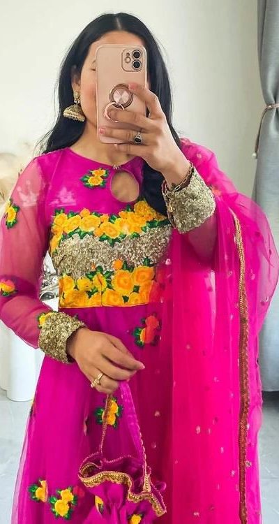 Graceful Pink Color Soft Net Thread With Sequence Salwar Suit