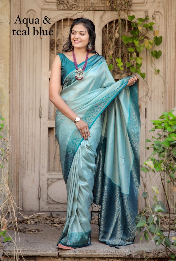 Grand Blue Color Soft Kanjivaram Silk Beautiful Rich Pallu Saree