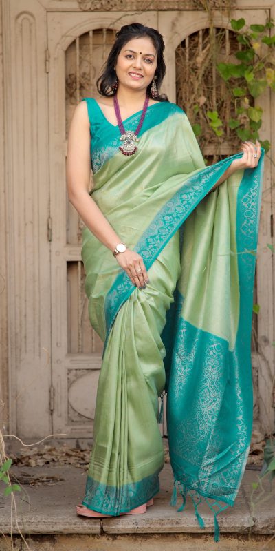 Grand Green Color Soft Kanjivaram Silk Beautiful Rich Pallu Saree