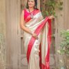 Silver Soft Silk Pallu Saree