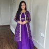 Majestic Purple Color Georgette Heavy Embroidery Anarkali Suit