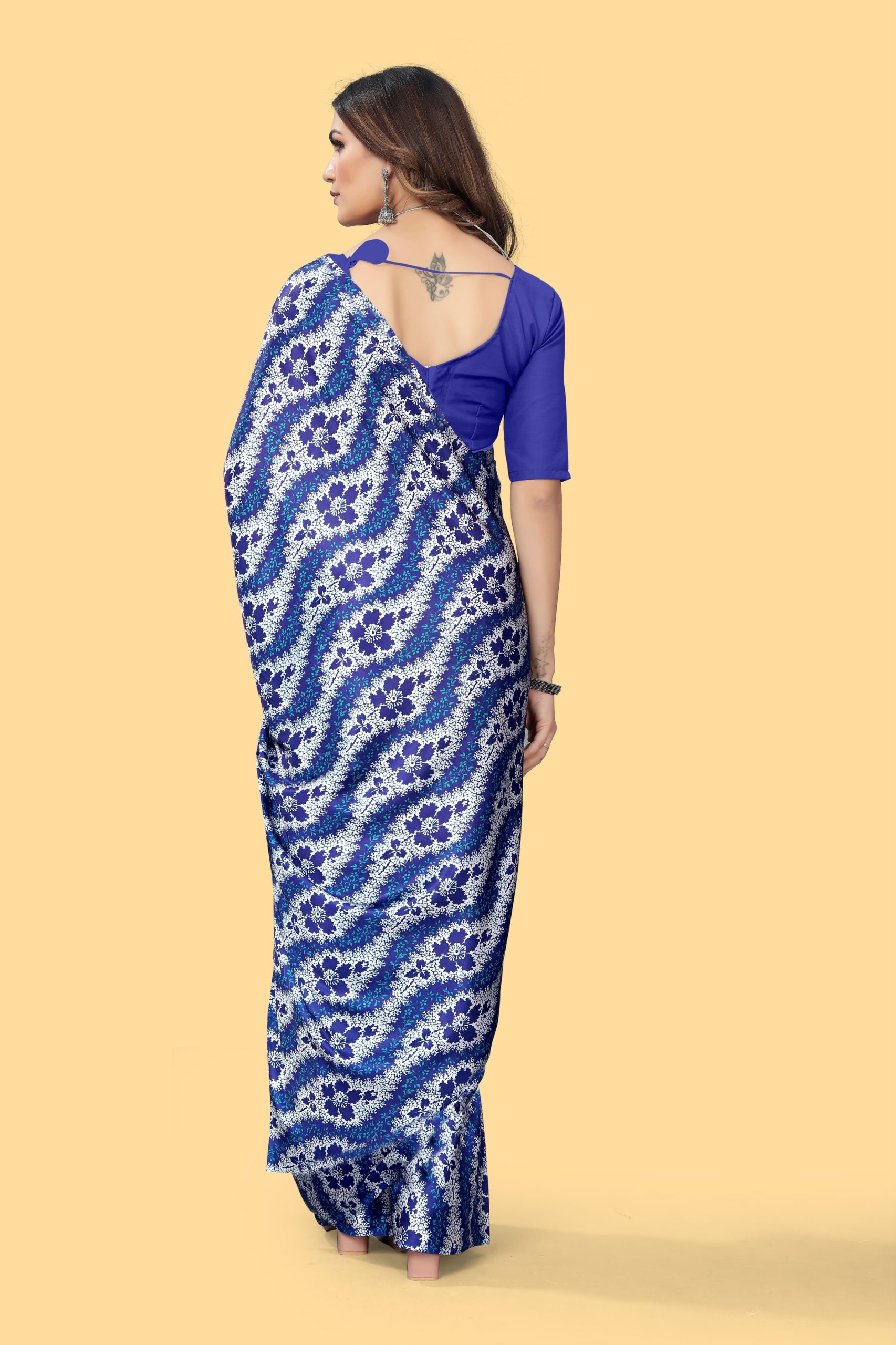 Pretty Blue Color Devsena Soft Silk Digital Printed Saree