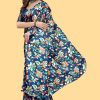 Royal Blue Soft Silk Digital Printed Saree