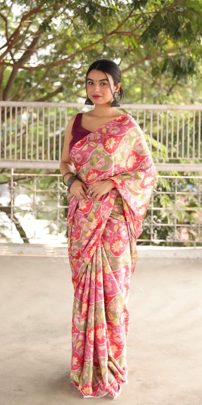 Radiant Light Purple Heavy Devsena Soft Silk Digital Printed Saree