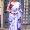 Light Blue Heavy Soft Silk Digital Printed Saree