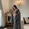Black Georgette Embroidery Sequence Work Saree