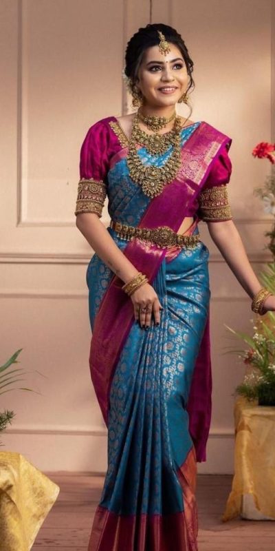 KP 4081 Blue Color Soft Lichi Silk Cloth Beautiful Rich Pallu Saree Casual, Party Wear, Wedding, Events Etc.   Expected Delivery 4-6 Working Days @ 1449/- | Sarees, Bollywood Sarees, Creative Sarees, Designer Sarees, Embroidered Sarees, Ethnic Saree, Modern Digital sarees, Party Wear Sarees
