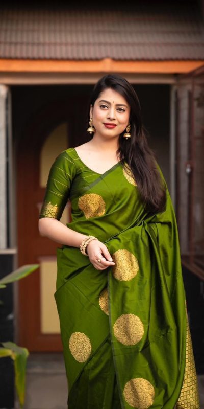 KP 5062 Olive Green Color Soft Lichi Silk Cloth Rich Pallu Saree Casual, Party Wear, Wedding, Events Etc.   Expected Delivery 4-6 Working Days @ 1299/- | Sarees, Bollywood Sarees, Creative Sarees, Designer Sarees, Embroidered Sarees, Ethnic Saree, Modern Digital sarees, Party Wear Sarees