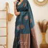 Peacock Green Soft Silk Jacquard Saree