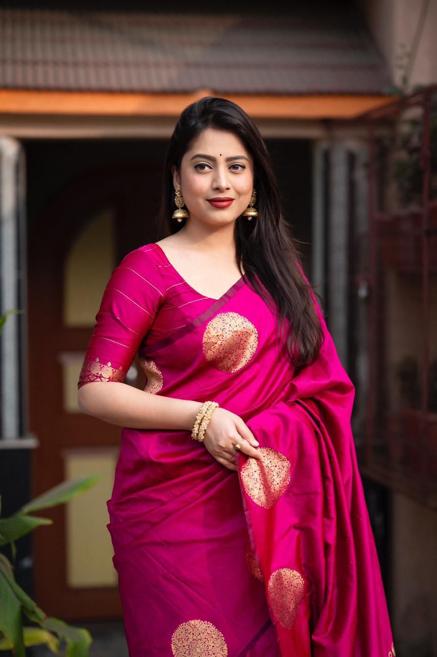 KP 5062 Rani Color Soft Lichi Silk Cloth Rich Pallu Work Saree Casual, Party Wear, Wedding, Events Etc.   Expected Delivery 4-6 Working Days @ 1299/- | Sarees, Bollywood Sarees, Creative Sarees, Designer Sarees, Embroidered Sarees, Ethnic Saree, Modern Digital sarees, Party Wear Sarees