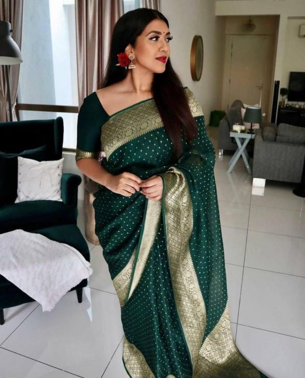KP 4012 Stone Green Color Soft Lichi Silk Cloth Rich Pallu Work Saree Casual, Party Wear, Wedding, Events Etc.   Expected Delivery 4-6 Working Days @ 1349/- | Sarees, Bollywood Sarees, Creative Sarees, Designer Sarees, Embroidered Sarees, Ethnic Saree, Modern Digital sarees, Party Wear Sarees