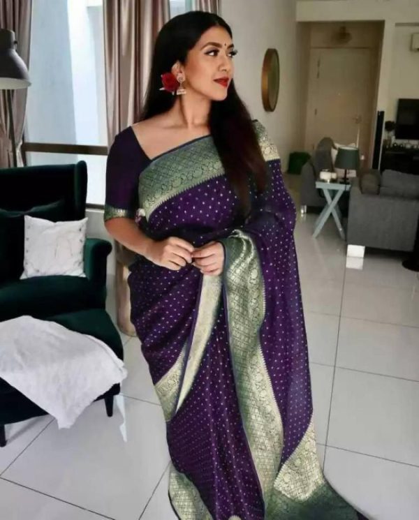 KP 4012 Violet Color Soft Lichi Silk Cloth Beautiful Rich Pallu Saree Casual, Party Wear, Wedding, Events Etc.   Expected Delivery 4-6 Working Days @ 1349 | Sarees, Bollywood Sarees, Creative Sarees, Designer Sarees, Embroidered Sarees, Ethnic Saree, Modern Digital sarees, Party Wear Sarees