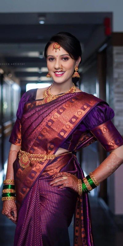 Glamorous Purple Color Banarasi Soft Silk Ordinary Design Saree