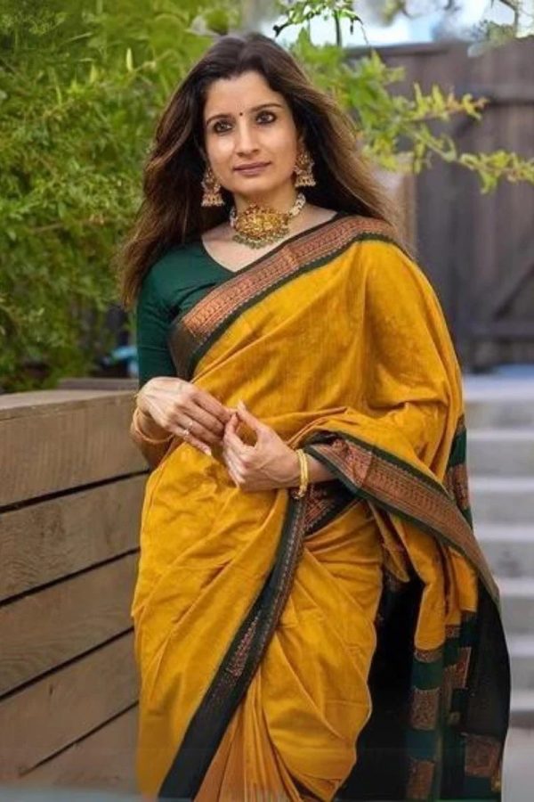KP - 5044 Yellow  Color Soft Lichi Silk Jacquard On All Over Saree Casual, Party Wear, Wedding, Events Etc. Expected Delivery 4-6 Working Days @1449/- | Sarees, Bollywood Sarees, Creative Sarees, Designer Sarees, Embroidered Sarees, Ethnic Saree, Modern Digital sarees, Party Wear Sarees