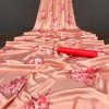 Light Peach Soft Silk Digital Printed Saree