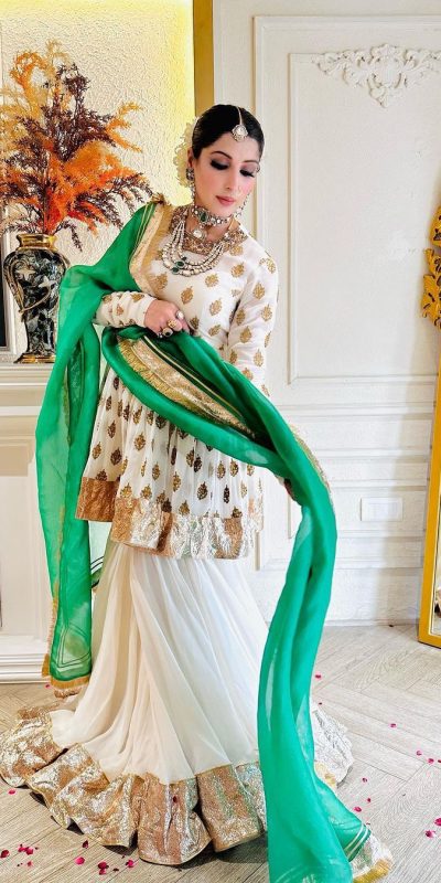 Beautiful White Color Faux Georgette Embroidery Salwar Suit