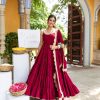 Dazzling Red Color Heavy Georgette Attached Pad Salwar Suit