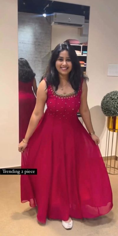 Fancy Pink Color Georgette Thread Sequence Shrug Salwar Suit