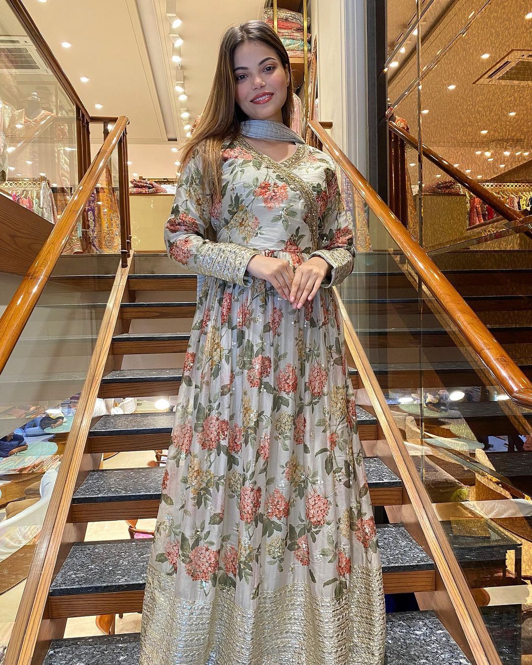 Fancy White Color Georgette Embroidery Sequence Sharara Suit