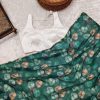 Green Heavy Georgette Digital Printed Saree