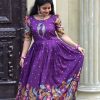 Violet Chant Crepe Printed Gown