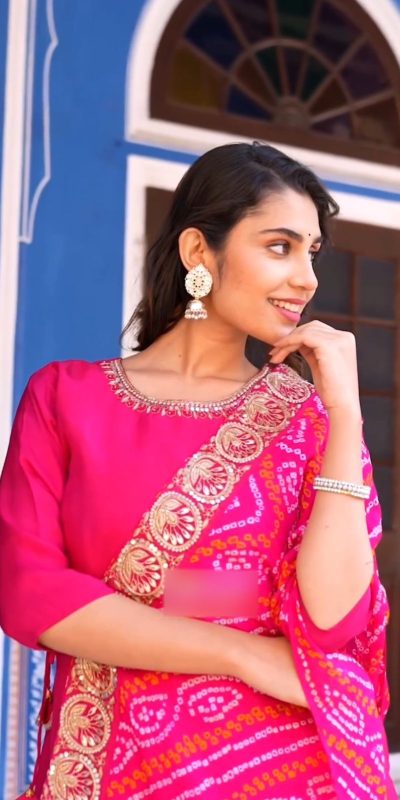 Gorgeous Pink Color Pure Cotton Embroidery Sequence Kurti