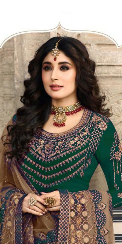 Musical Green Color Georgette Embroidered Sequence Salwar Suit