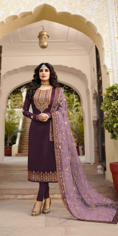 Musical-Purple-Georgette-Embroidered-Sequence-Salwar-Suit-