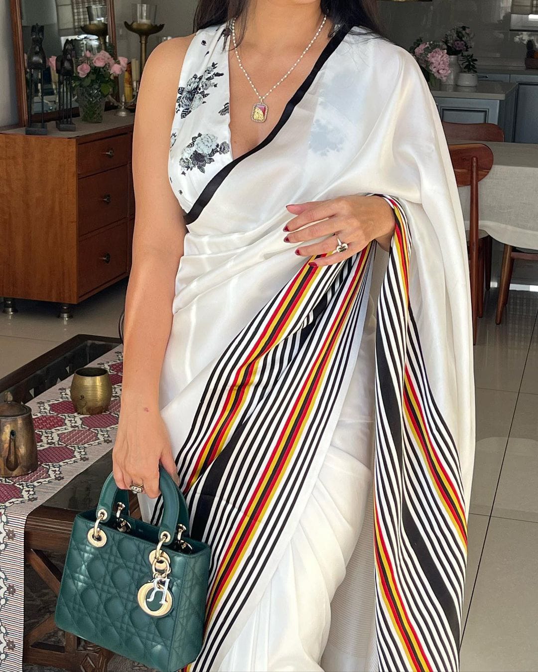 white satin silk blouse