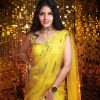 Yellow Georgette Embroidery Sequence Tassels Saree