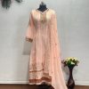 Perfect Light Peach Color Georgette Embroidered Sequence Salwar Suit