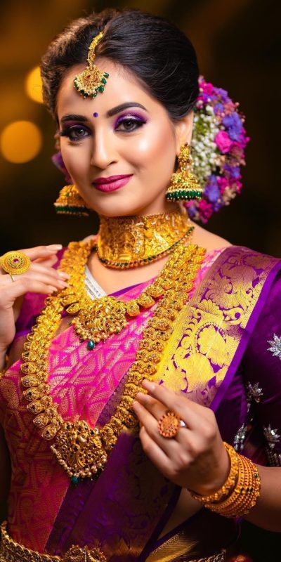 Picturesque Pink Color Soft Lichi Silk Chaks Circle Design Saree