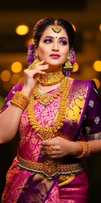 Picturesque Pink Color Soft Lichi Silk Chaks Circle Design Saree