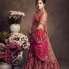 Pretty Pink Color Jalpari Embroidery Sequence Lehenga Choli