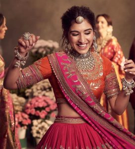 Pretty Pink Color Jalpari Embroidery Sequence Lehenga Choli
