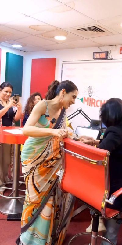 Resplendent Malty Color Satin Silk Blouse Digital Printed Saree