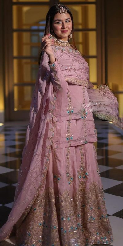 Special Pink Color Foix Georgette Embroidery Work Salwar Suit