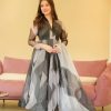Sublime Black Color Tabby Silk Organza Digital Printed Salwar Suit