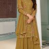Superb Mustard Color Chinon Embroidery Multi Work Salwar Suit